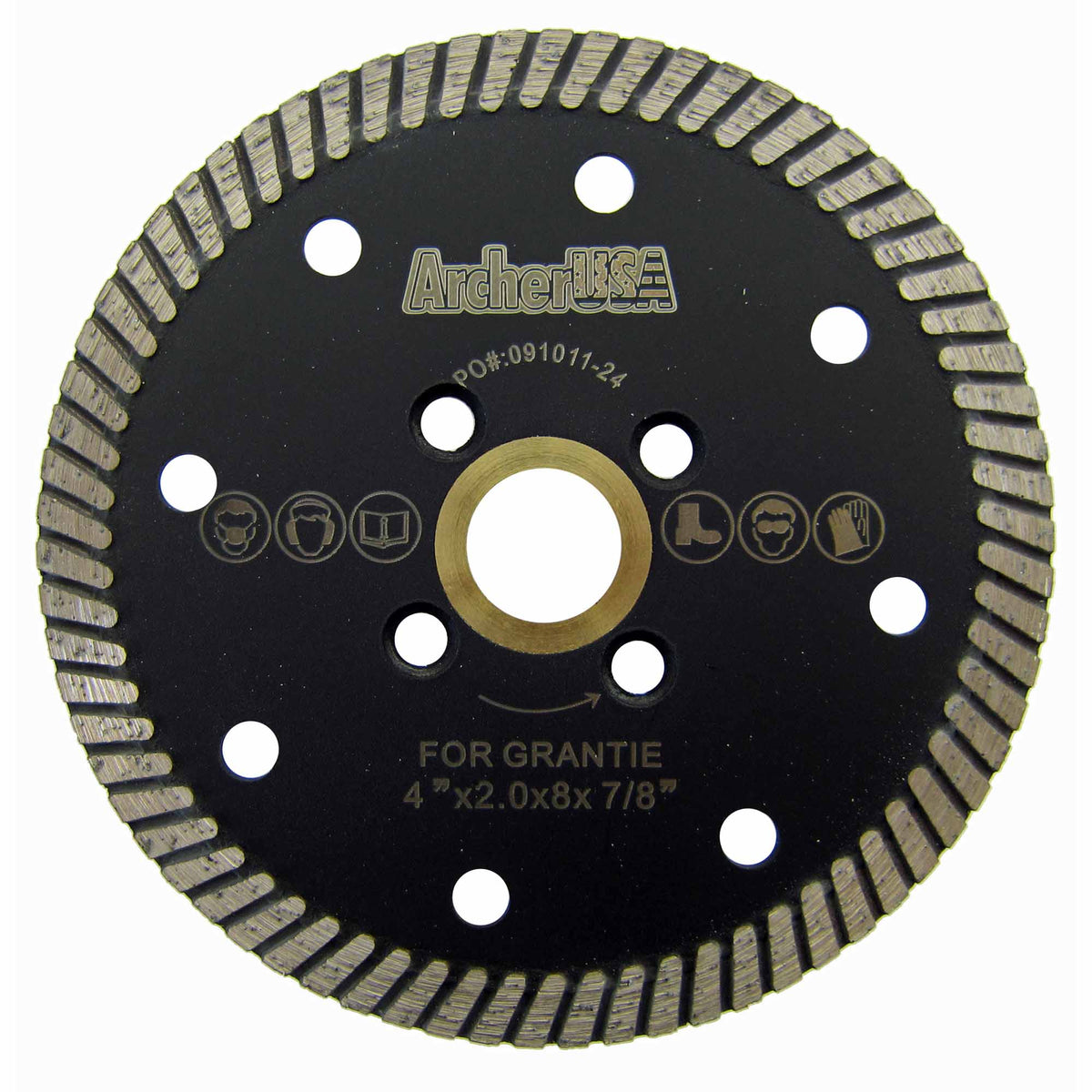 4 in. Professional Turbo Cut Diamond Blade for Cutting Granite, Marble,  Concrete, Stone, Brick and Masonry (10-Pack)